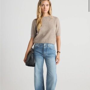 W cashmere Brenda short sleeve sweater